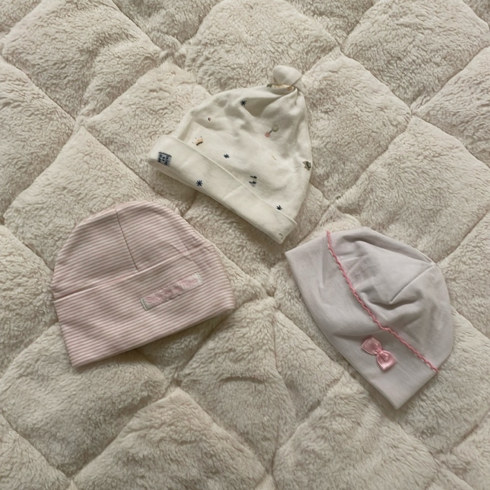 Bundle of three infant hats
